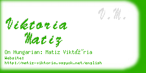 viktoria matiz business card